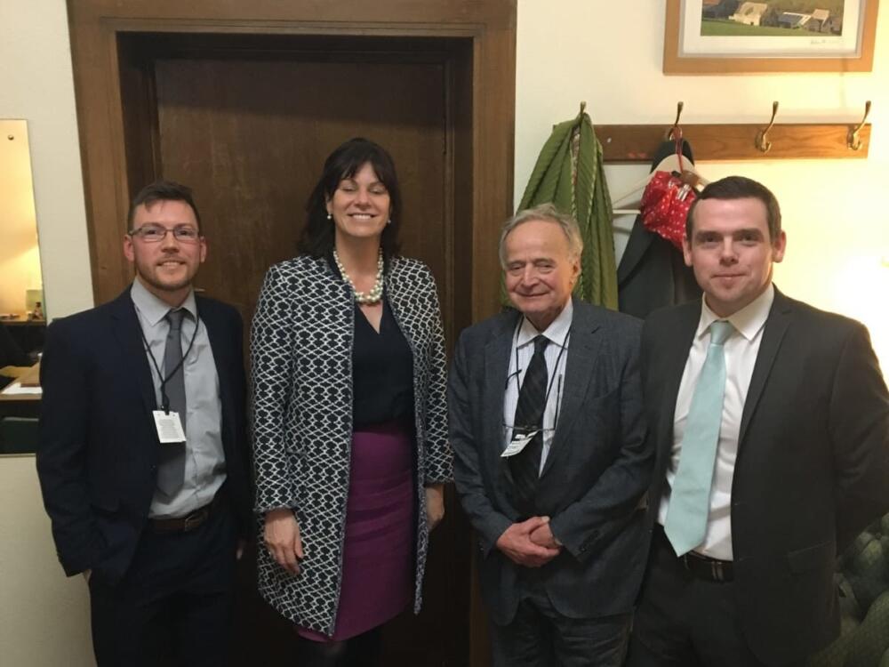 AES Solar George and Josh with Claire Perry and Douglas Ross