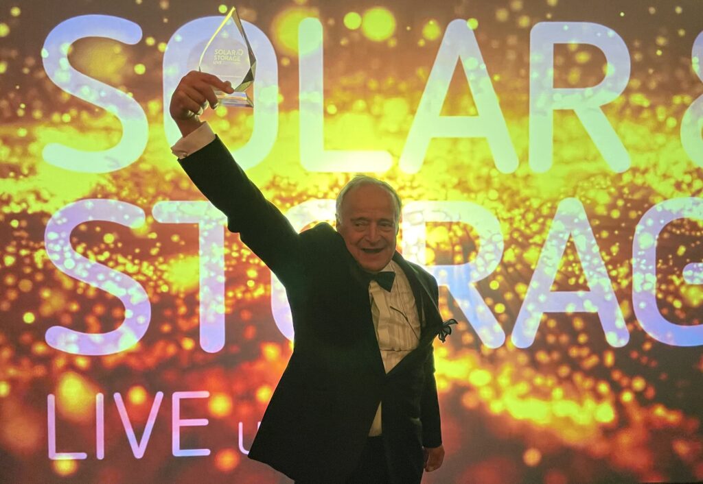 George Goudsmit poses with Lifetime Achievement Award 2012 as he achieves new heights