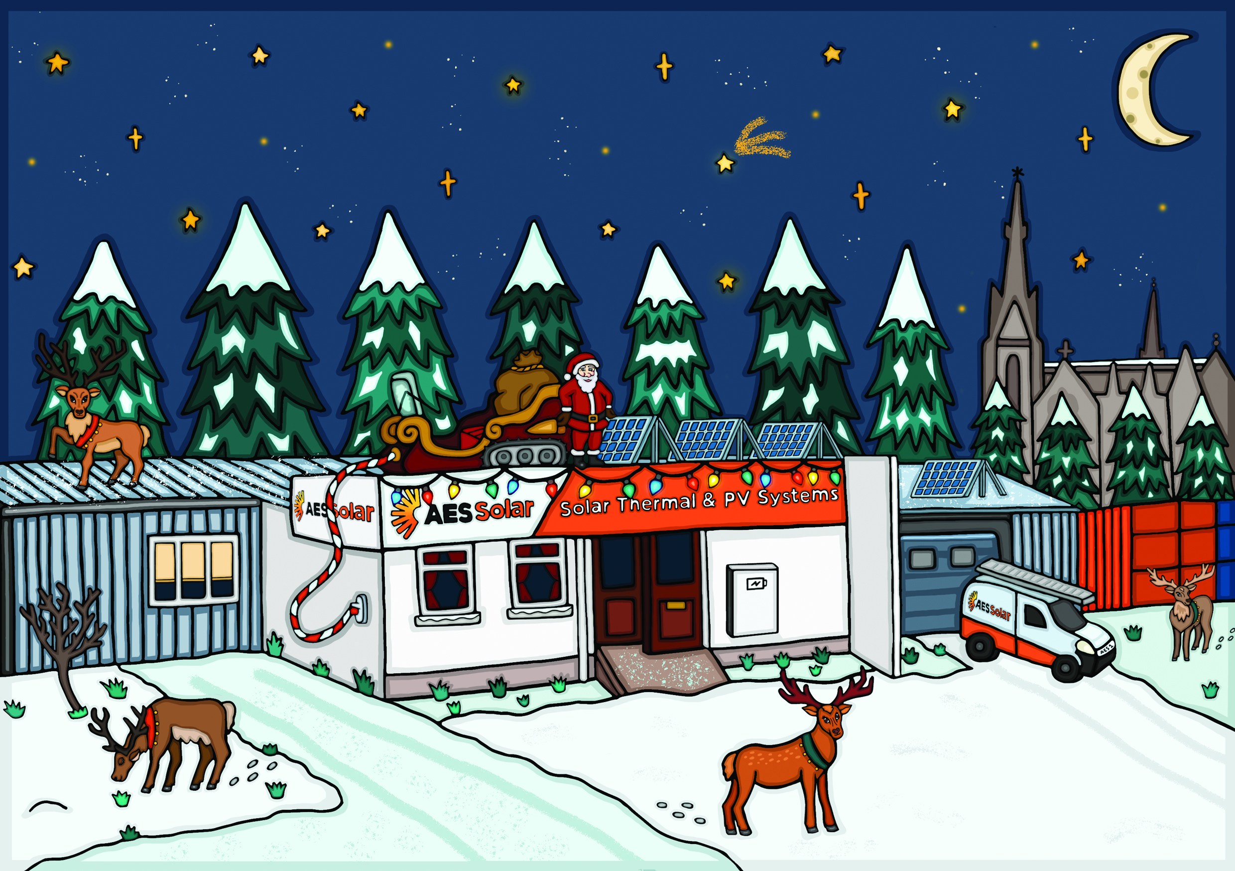 Have a Merry. Bright and Green Christmas from AES Solar