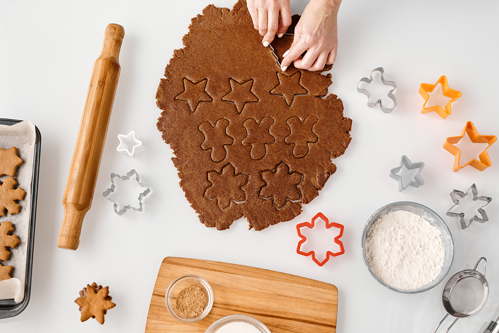 Homemade gingerbread cookies