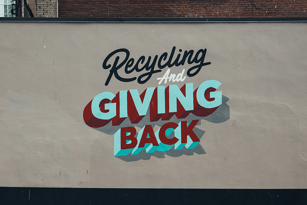 Recycling and Giving Back Street Art