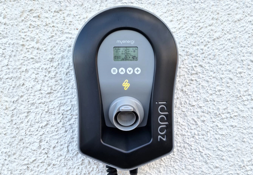 AES Solar on the road with a zappi electric vehicle charger 